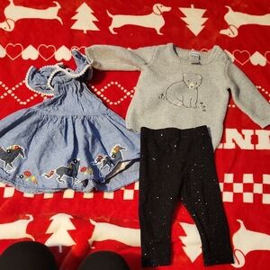 Baby Starters Blue Outfit with Gray Accents